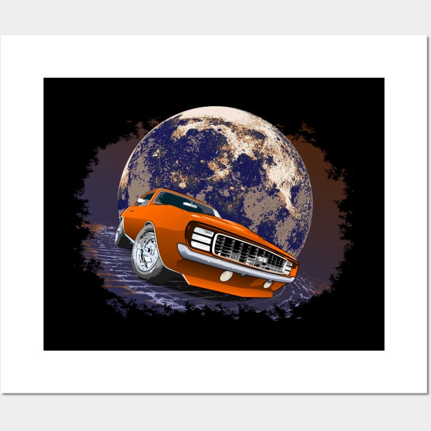 Orange 69 Camaro Wall Art by ZoeysGarage